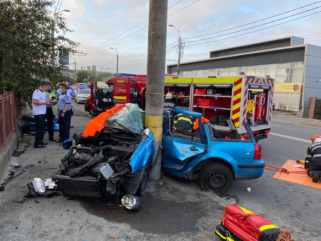S-a crezut pe circuit de mare viteză! Accident grav în Someșeni!