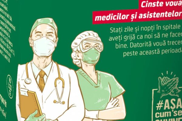 #RESPECT. Eforturile medicilor și asistentelor din linia întâi, recunoscute pe cutiile de lapte Napolact