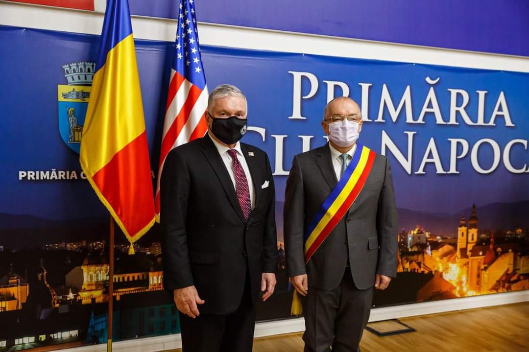 Vizita ambasadorului SUA în România la Primăria Cluj-Napoca