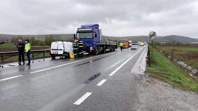 Accident pe centura Vâlcele-Apahida. O persoană a fost rănită