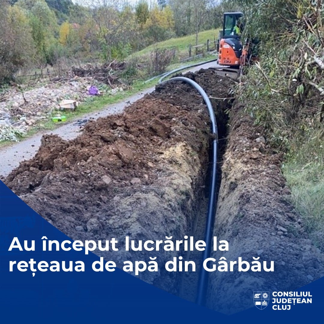 Localitatea Gârbău va fi alimentată cu apă. Au început lucrările