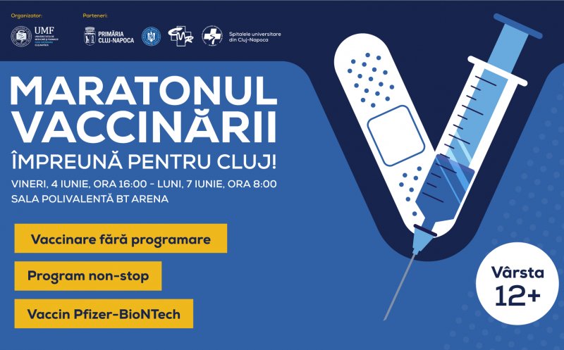 A început a doua etapă Maratonului de  Vaccinare la BT Arena. 3900 de persoane așteptate la rapel