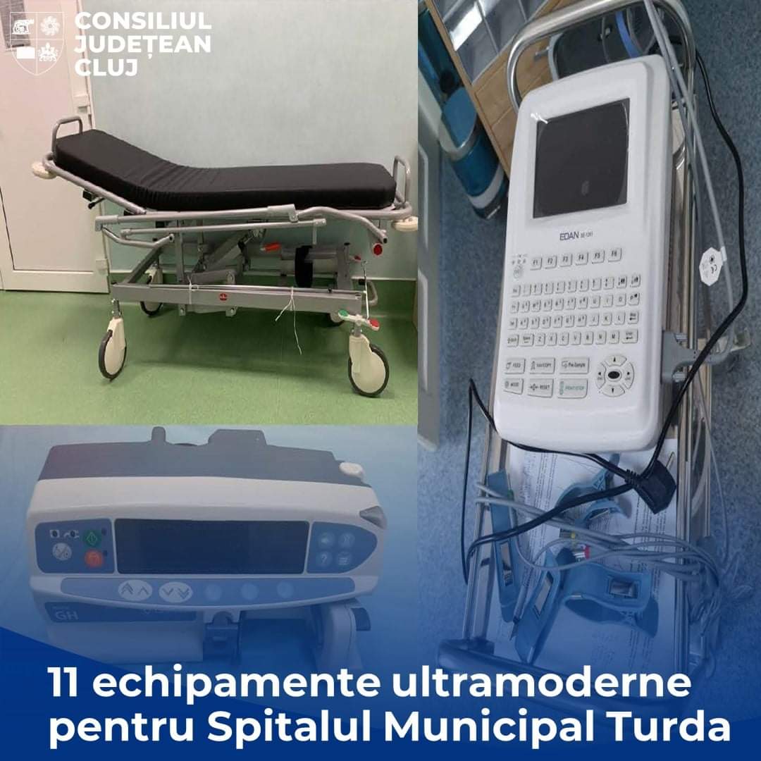 Spitalul Municipal Turda a primit 11 noi echipamente medicale ultramoderne achizitionate de Consiliul Județean Cluj