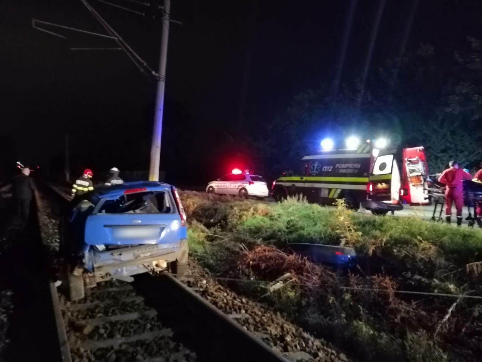 Accident grav în cursul nopții la marginea Clujului. Traficul feroviar a fost afectat
