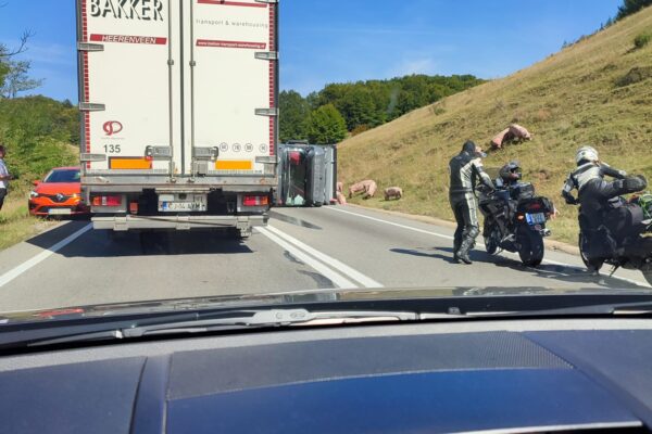 Tragedie pe șosea la Câțcău. Doi oameni au murit într-un accident cumplit între un autoturism și un TIR
