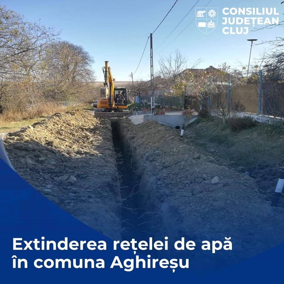 Infrastructura de apă din comuna Aghireșu va fi modernizată