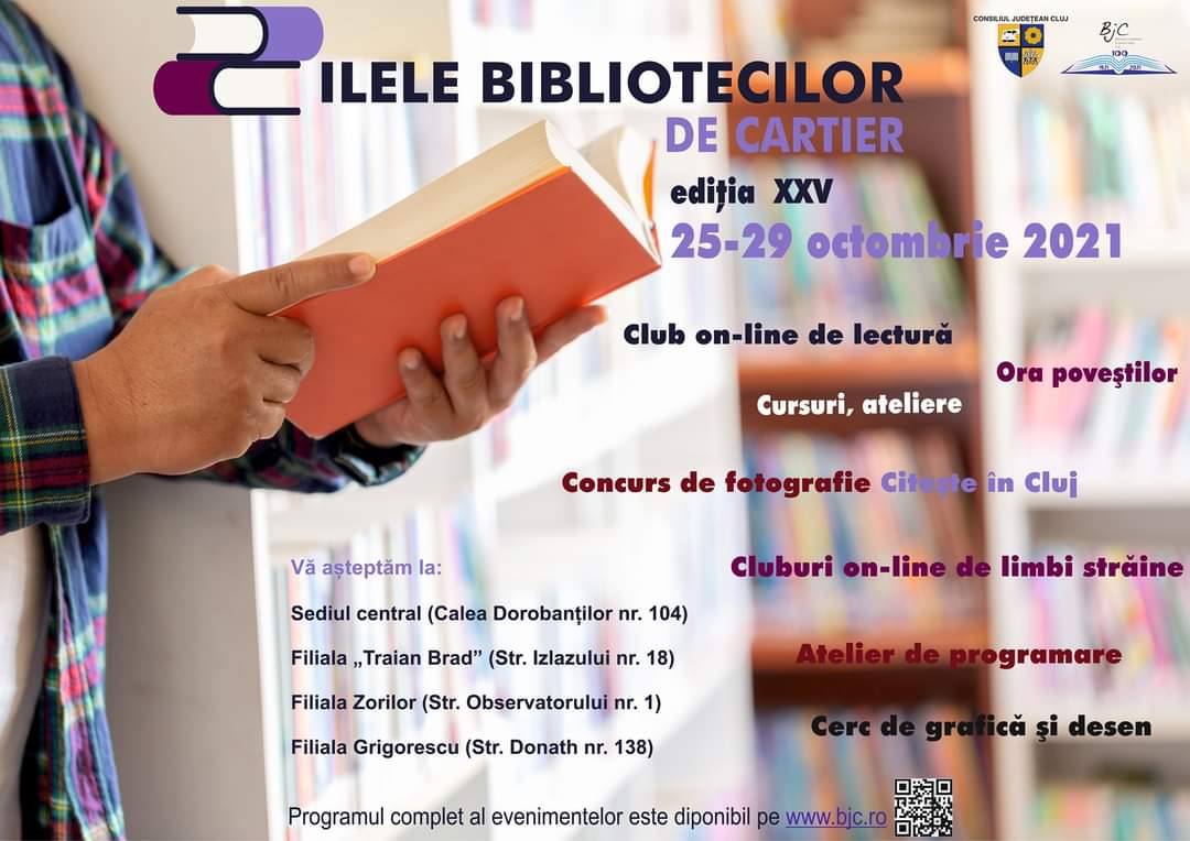 Clujenii sunt invitați săptămâna viitoare la Zilele Bibliotecilor de Cartier