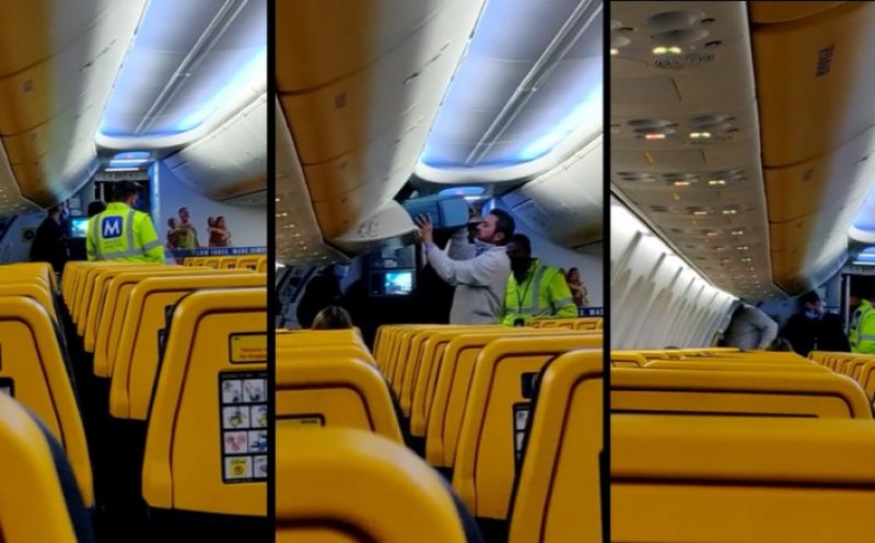 Scandal in avionul de Cluj. Polițiștii au intervenit în forță și l-au imobilizat pe agresor