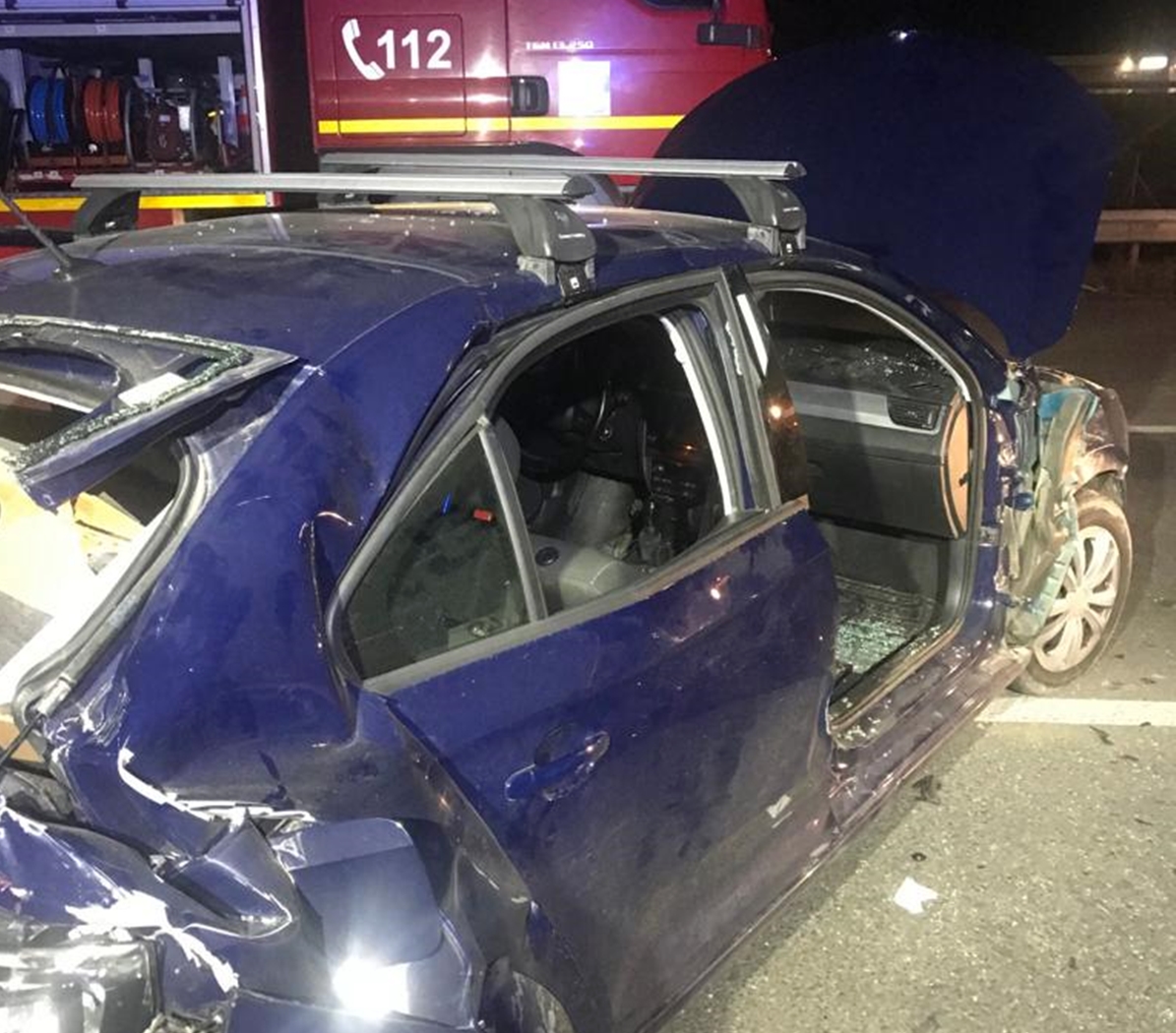 Accident rutier pe DN1-E60, în zona coborârii de pe A3, la Gilău. Traficul pe DN 1 este blocat