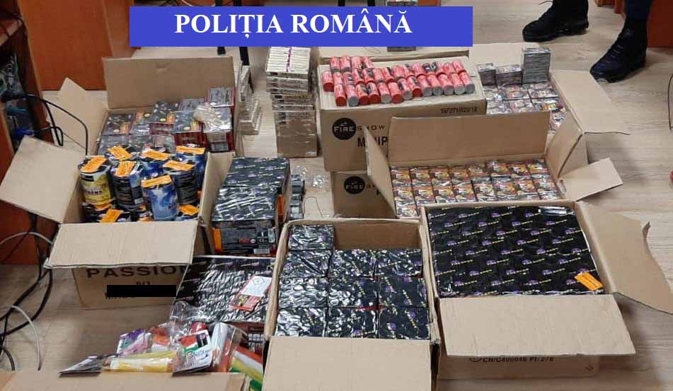 Zeci de kilograme de petarde și artificii au fost confiscate de polițiștii clujeni în două zile