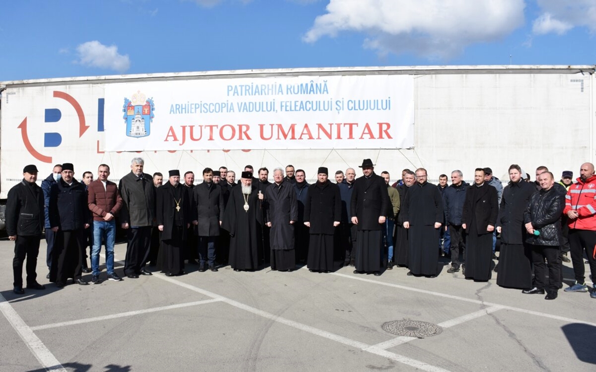 Mitropolia Clujului s-a mobilizat exemplar. Au fost trimise în Ucraina peste 150 de tone de alimente