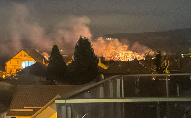 INCENDIU puternic de vegetație în zona Selgros