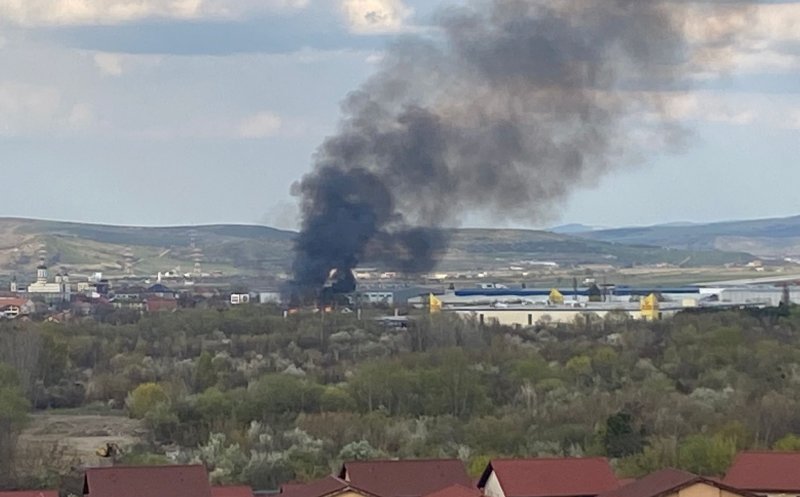 Un incendiu a izbucnit lângă Selgros. Intervenția pompierilor s-a făcut cu două autospeciale