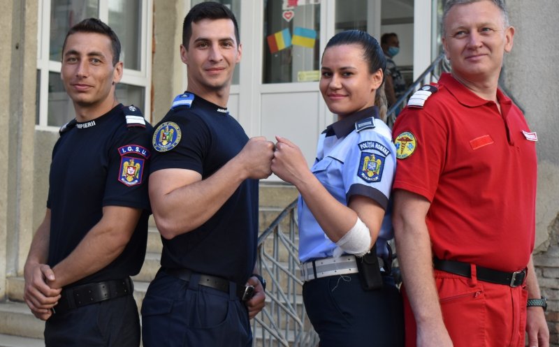 De Ziua Mondială a Donatorului, pompierii, polițiștii și jandarmii clujeni au donat sânge