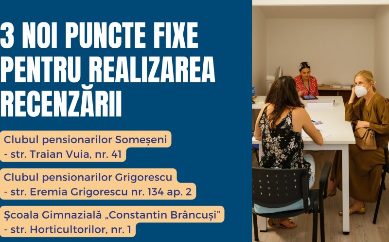 Au fost amenajate trei noi centre de recenzare la Cluj-Napoca. Unde sunt acestea?