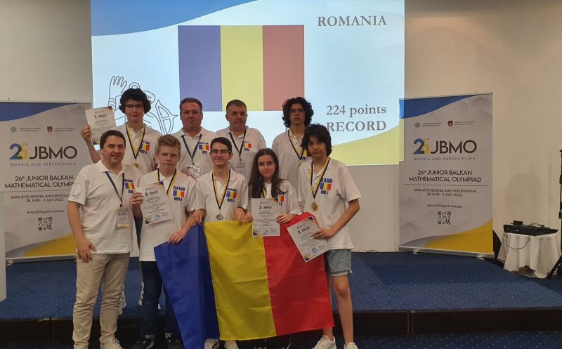 PERFORMANȚĂ. România a obținut locul I pe națiuni la Olimpiada Balcanică de Matematică pentru Juniori