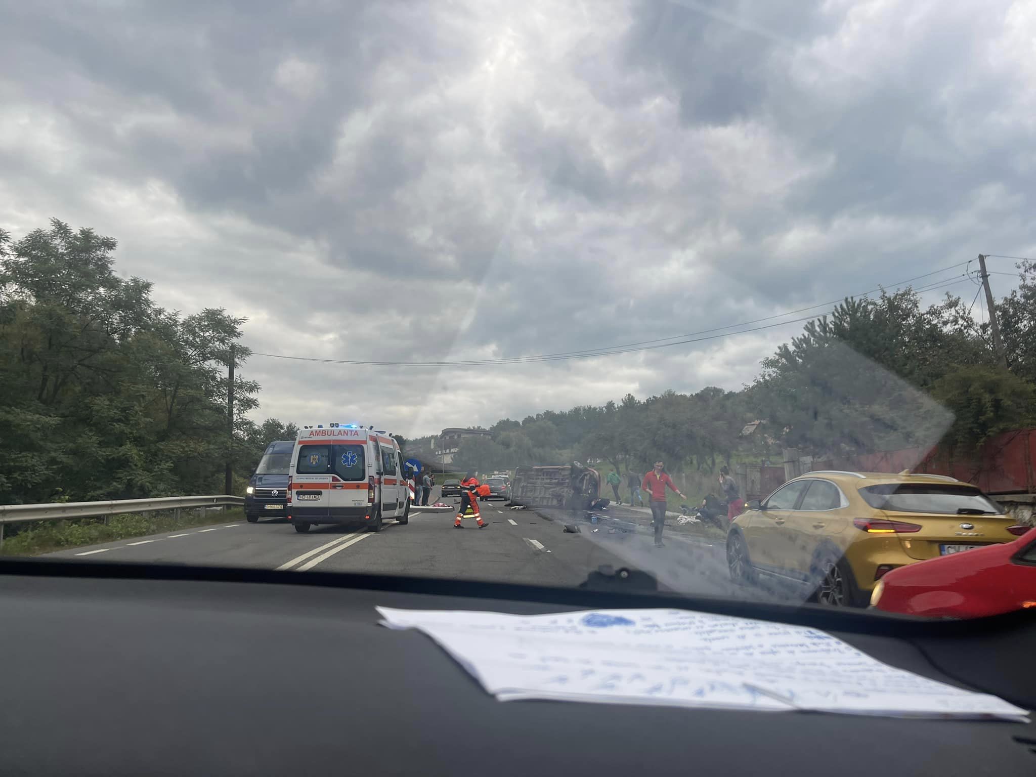 Accident în Feleac. Traficul pe DN 1 este blocat