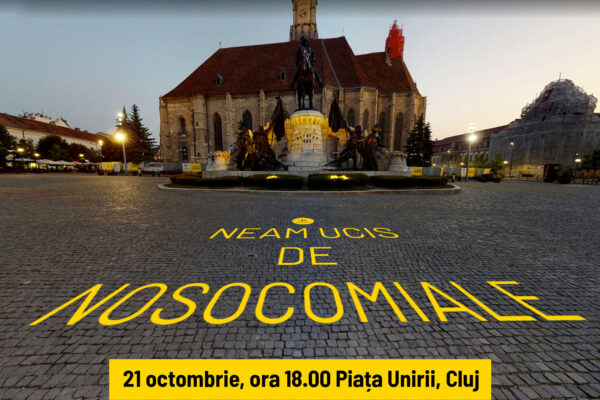 Un nou protest vineri seara în Piața Unirii: „Neam ucis de nosocomiale”