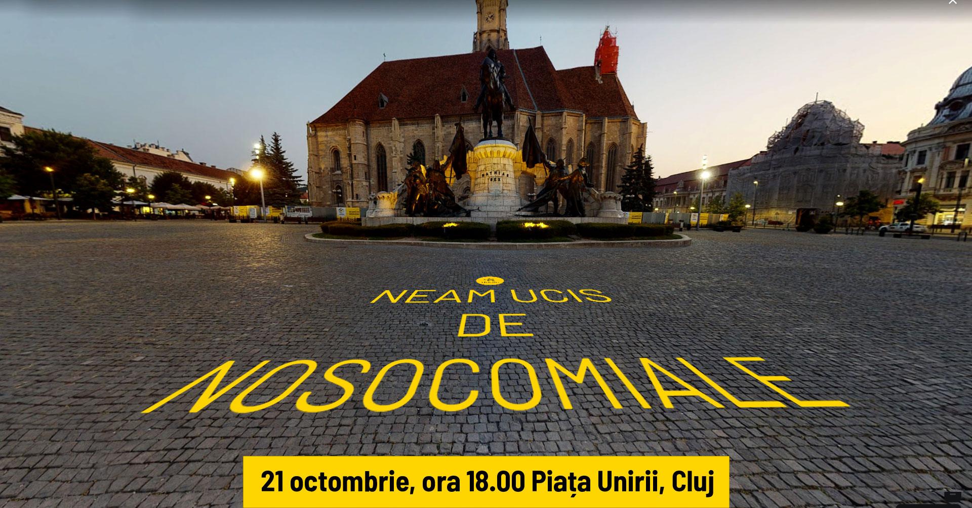 Un nou protest vineri seara în Piața Unirii: „Neam ucis de nosocomiale”