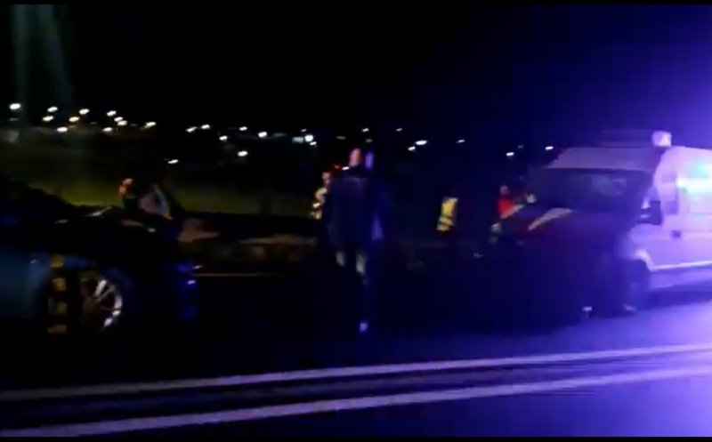 ACCIDENT la Gilău pe autostrada A3. Doi bărbați și o femeie au ajuns la spital