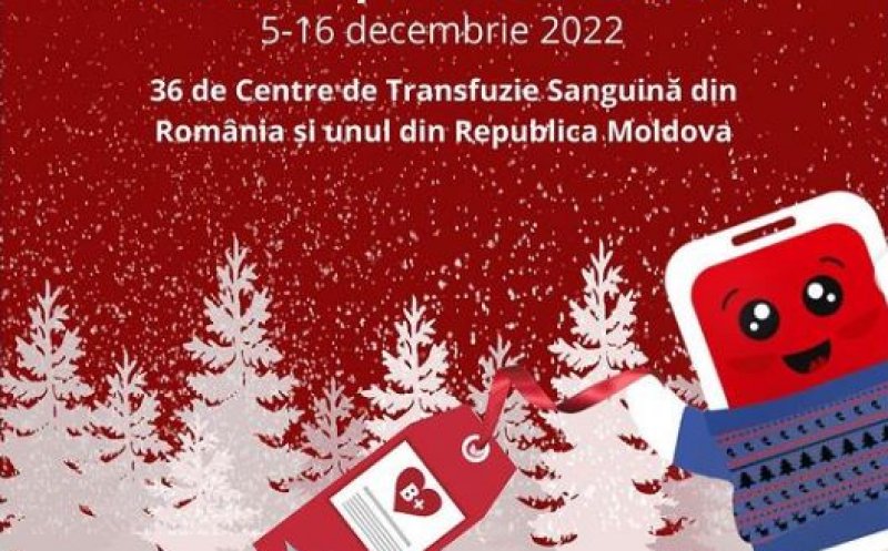 Clujenii sunt invitați la o campanie de donare de sânge înainte de Crăciun – „Fii erou, fă un cadou!”