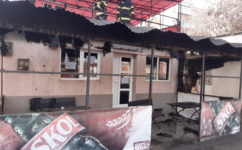 Un bar din Turda a luat foc în ziua de Crăciun