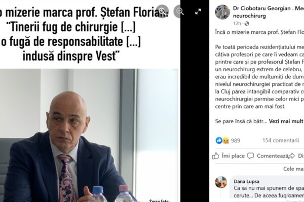 ”Dumnezeul” medicinii clujene atacat de un neurochirurg din București. ”Încă o mizerie marca profesor Florian”