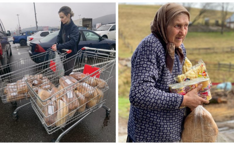 150 de familii nevoiași care trăiesc izolate în Munții Apuseni au primit pachete de alimente de Paște