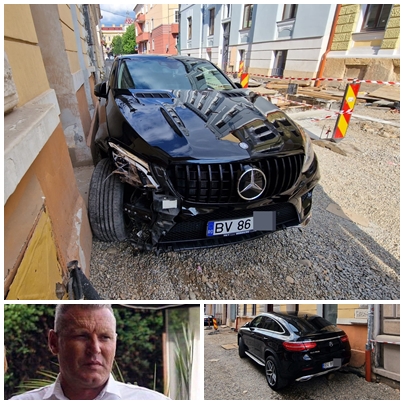 Firma milionarului Raita este proprietara Mercedesului care a distrus mai multe mașini în centrul Clujului. După incident șoferul a fugit de la fața locului