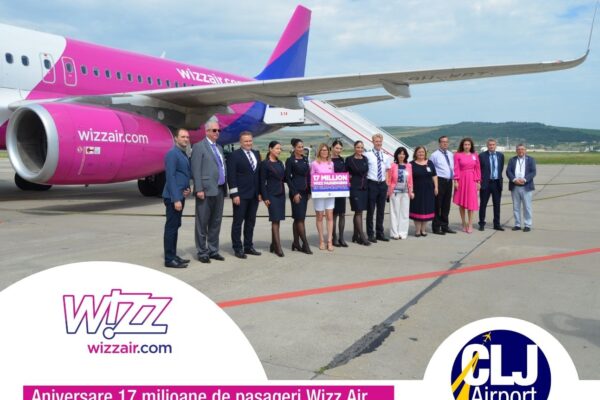 Wizz Air a aniversat 17 milioane de pasageri la Cluj-Napoca