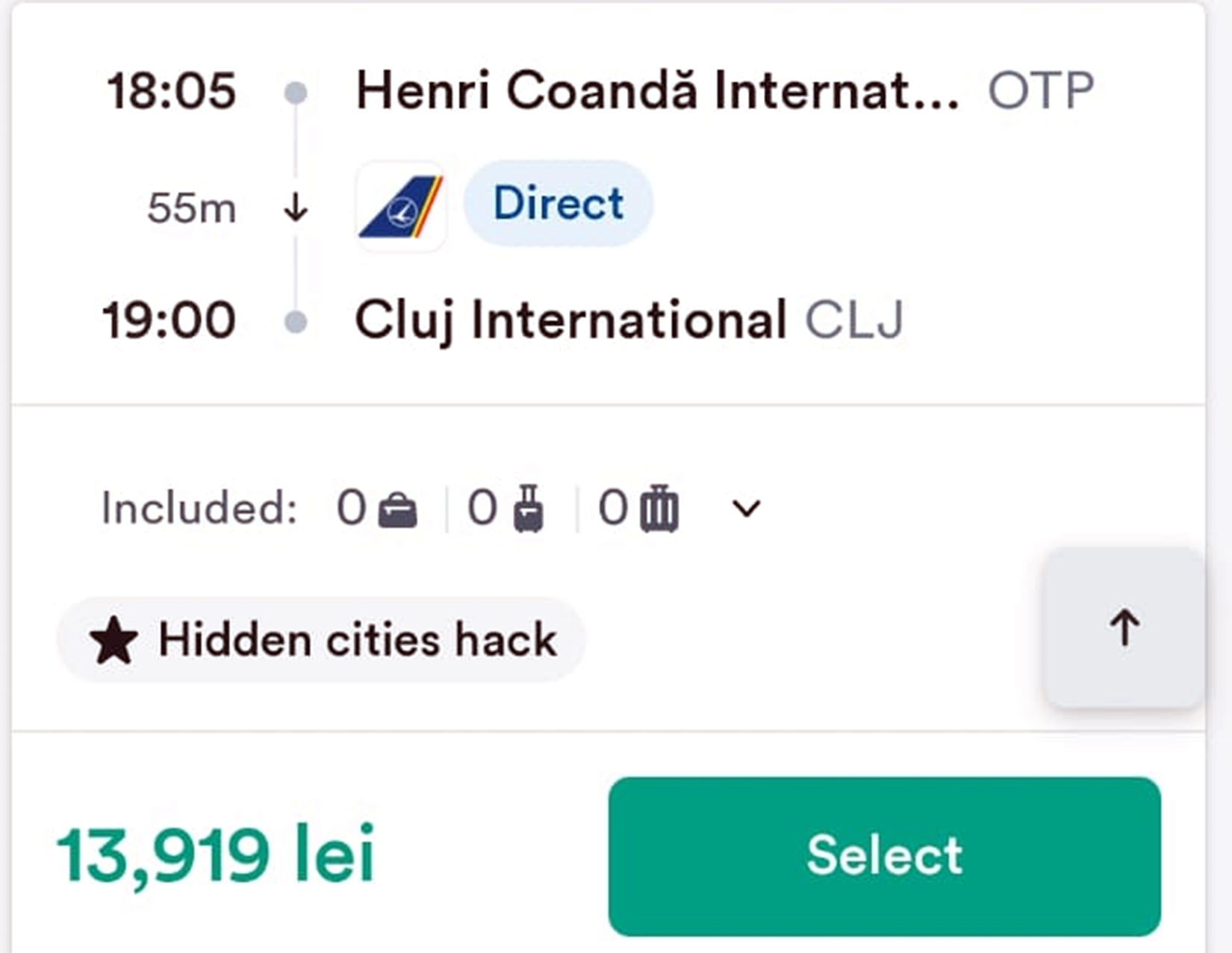 pretul unui bilet TAROM, de la București la Cluj, 2.800 de euro