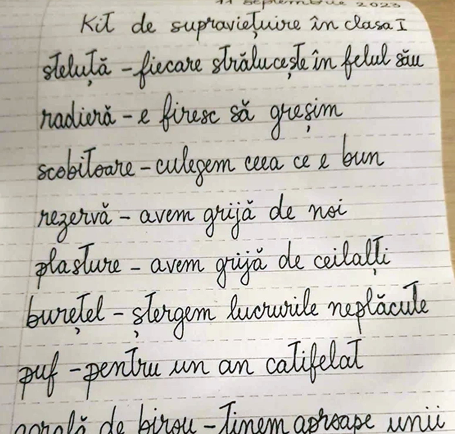 Scrisoarea de bunătate.