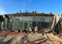 A ars un restaurant aflat în construcție. Pompierii clujeni au intervenit prea târziu