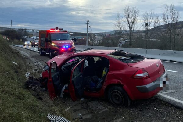 Accident la Vâlcele, Cluj, pe DN 1