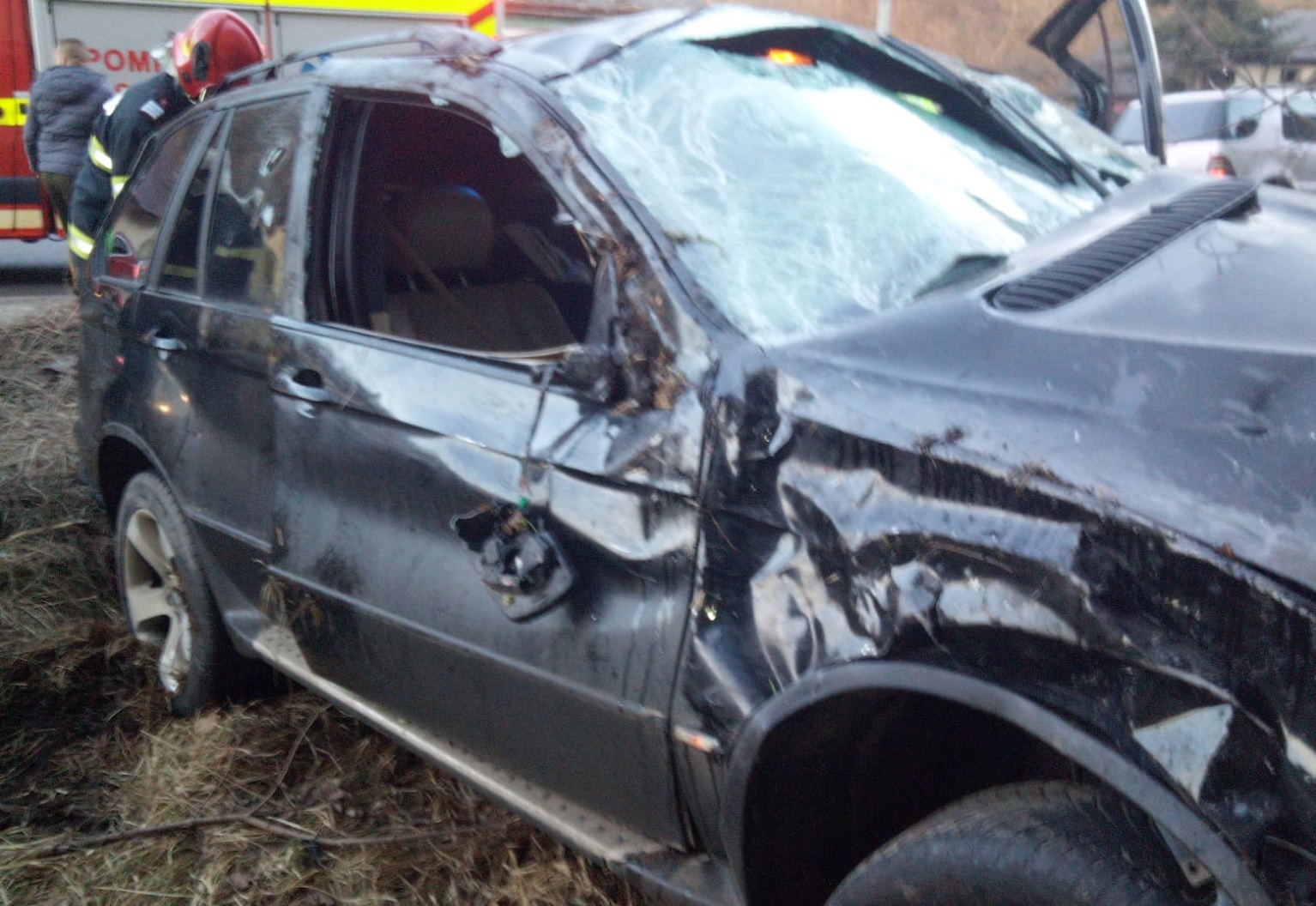 ACCIDENT pe o stradă din Dej