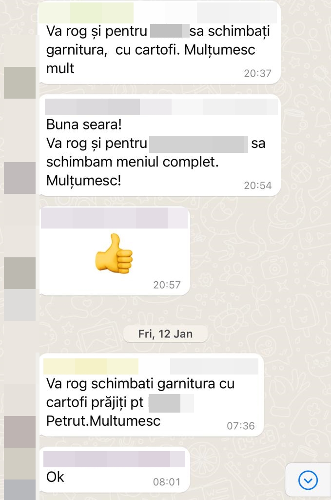 Captură discutii de pe un grup de parinti