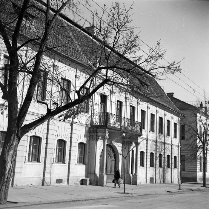 În această clădire, lângă clădirea în care funcționa Liceul Emil Racovită, exista o celebră bibliotecă