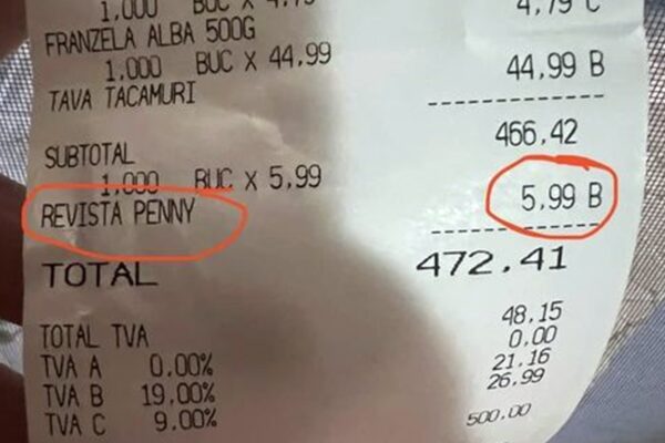 Întâmplare ciudată la Penny. Cum poți rămâne fără șase lei la fiecare tranzacție