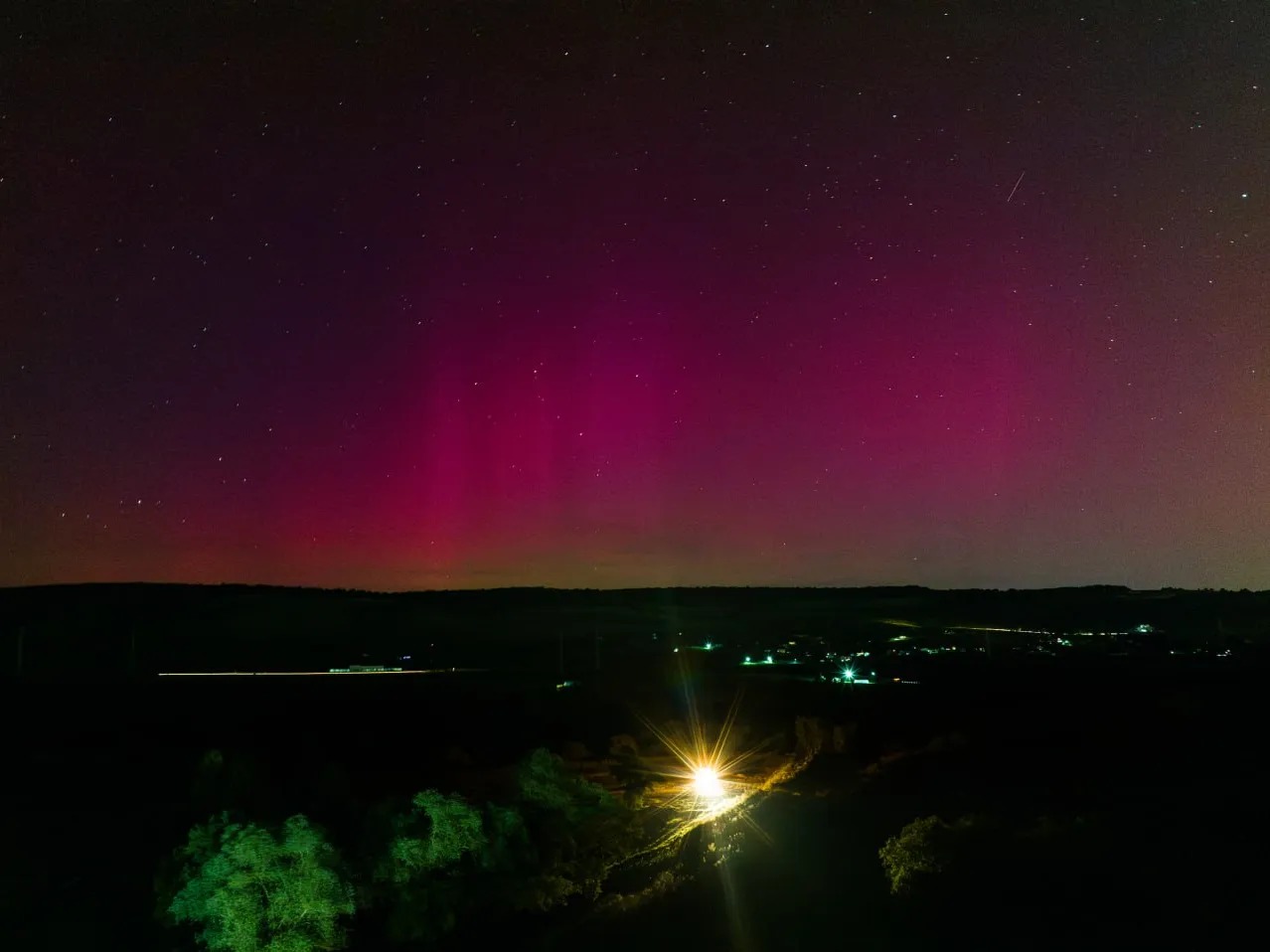 Aurora Boreala in Floresti. Foto Andreea Curutiu