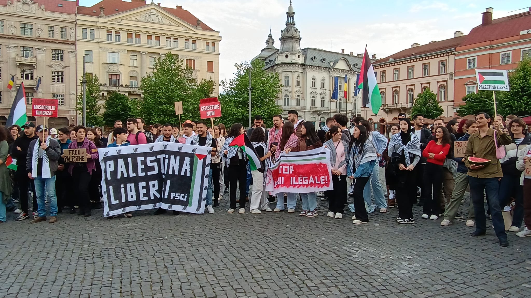Marș pentru "Palestina Liberă" la Cluj