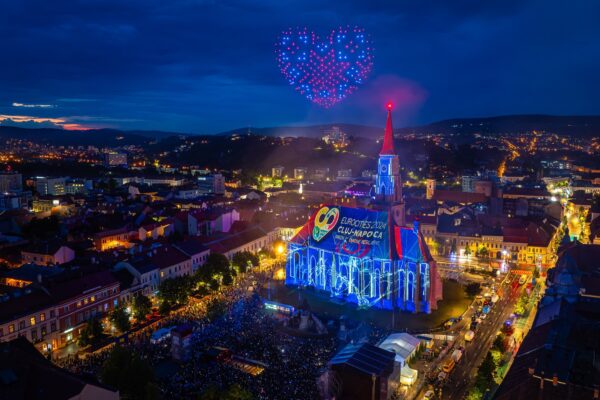 Spectacol impresionant de drone și lasere, în prima zi la Zilele Clujului 2024