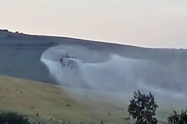 Chimizare forțată din elicopter la Deleni, Cluj. Sătenii se plâng că toate culturile din grădini li se usucă