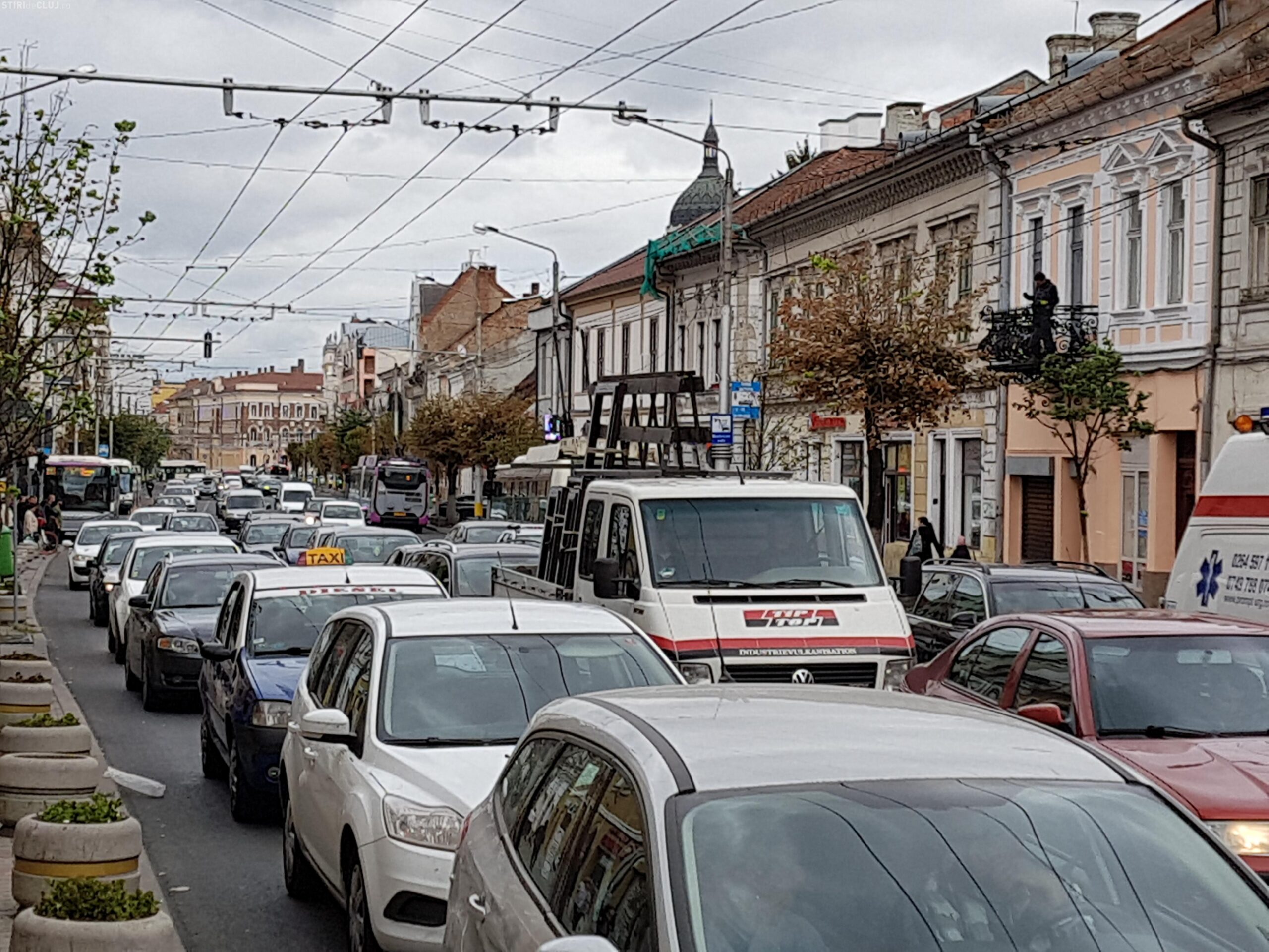 Blocaj total al traficului la Cluj