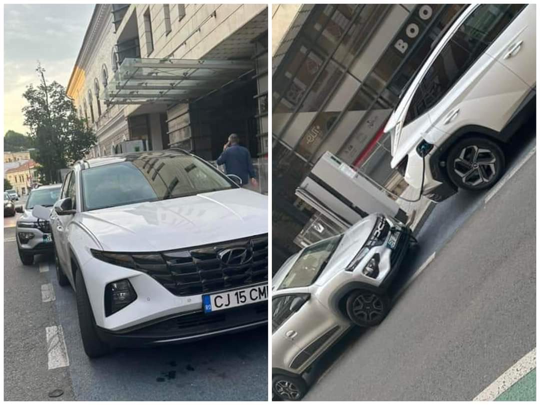 "Românească" à la Cluj făcută într-un stand de încărcare mașini electrice