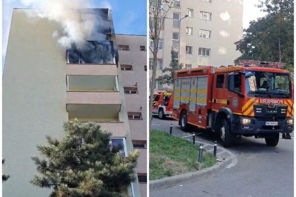 Incendiu într-un bloc de pe Calea Florești