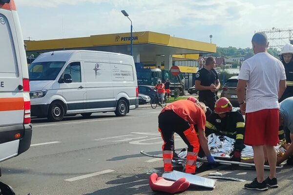 Accident cu o motocicletă în Cluj Napoca