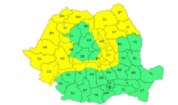 COD GALBEN de vijelii în mai multe localități din Cluj