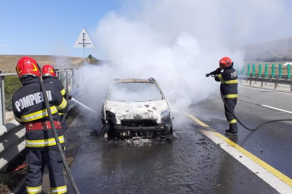 Autoturism făcut scrum pe Autostrada A3