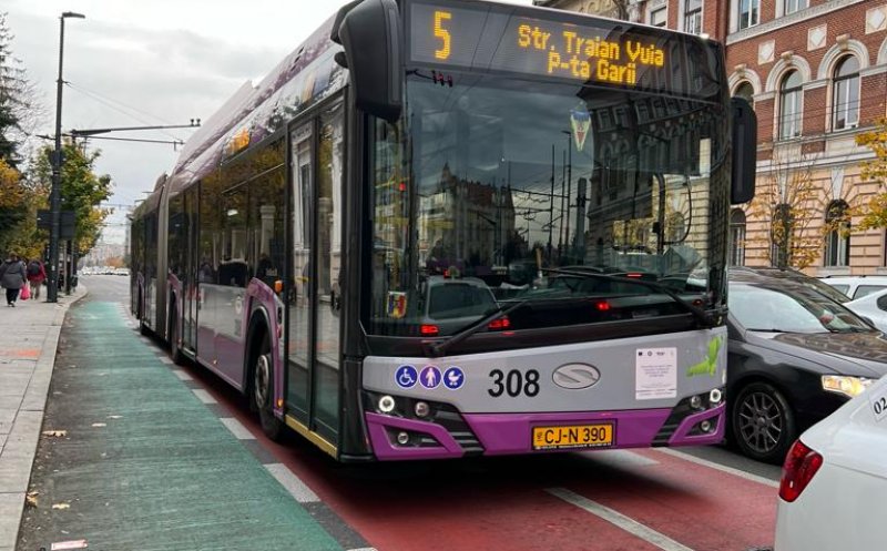 Două linii de autobuz suspendate temporar la Cluj