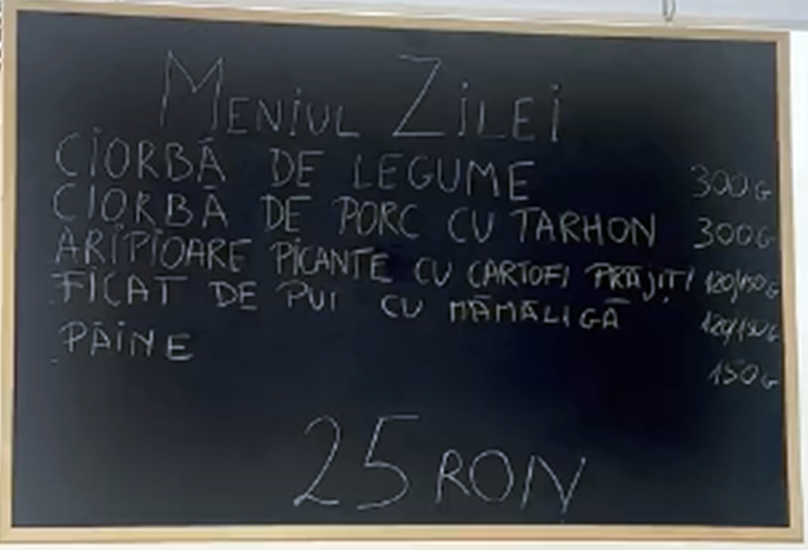 Preturi decente la meniul zilei